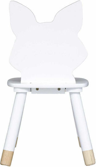 Παιδική Καρέκλα Fox 28x28x52.5εκ. Λευκή Παιδική Καρέκλα Fox 28x28x52.5εκ. Λευκή