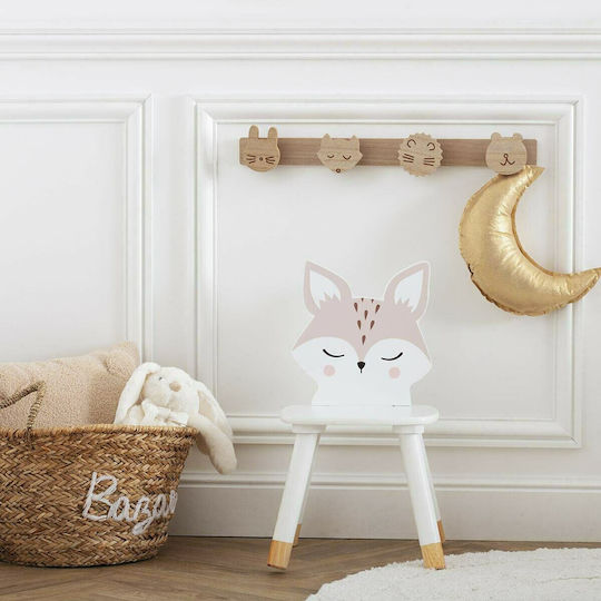 Детски Стол Fox Бял 28x28x52.5бр