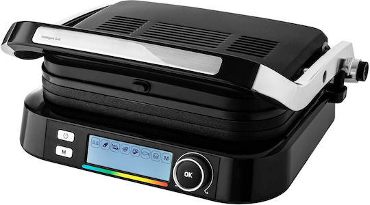 Sencor Tabletop Electric Grill Smooth and Ribbed Plate 2100W with Lid and Adjustable Thermostat 30cmx25cmcm