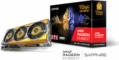 Sapphire Radeon RX 6900 XT 16GB GDDR6 Toxic Air Cooled Κάρτα Γραφικών PCI-E x16 4.0 με HDMI και 3 DisplayPort