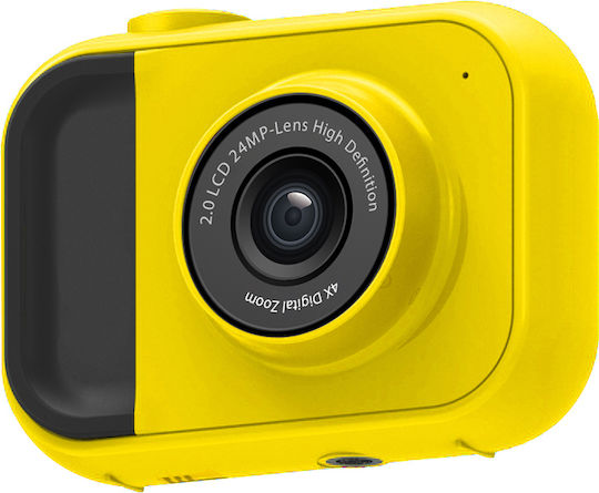 Lamtech 2in1 Action Camera Full HD (1080p) Underwater (with Case) with Screen 2" Yellow