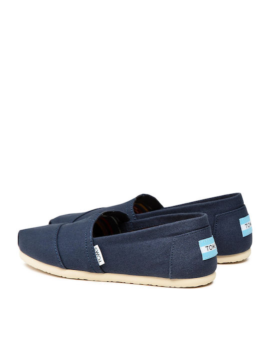 Classic Alpargatas Women's Fabric Espadrilles Navy Blue