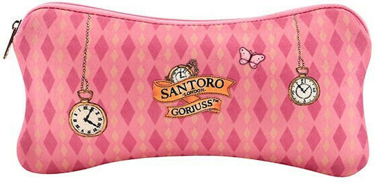 Santoro Pencil Case Barrel with 1 Compartment Pink