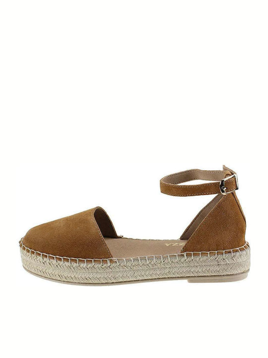 Women's Suede Espadrilles Tabac Brown