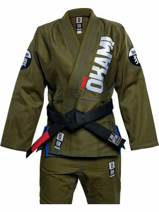 Okami Competition Training Team Gi 1 Bărbați Uniforme Jiu Jitsu brazilian Verde