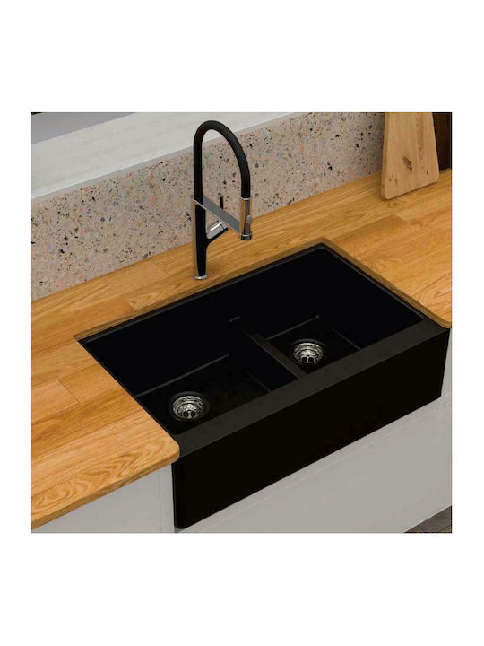 Macart Apron U-175 Unterbau Spüle Links aus Verbundgranulat B86.5xT54cm Alpina