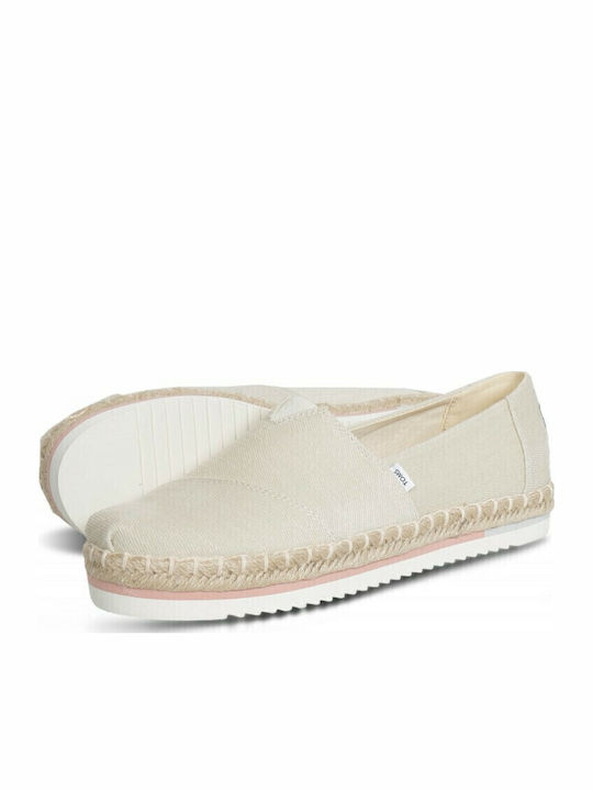 Alpargata Espadrile Dama Din Material Bej