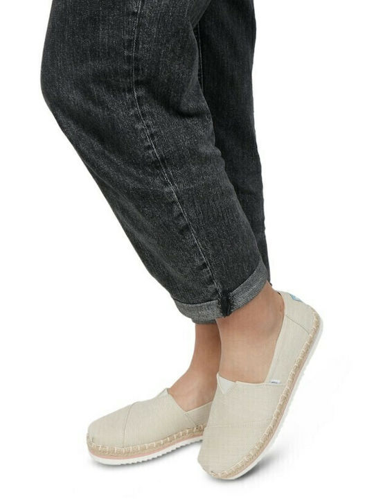 Alpargata Espadrile Dama Din Material Bej