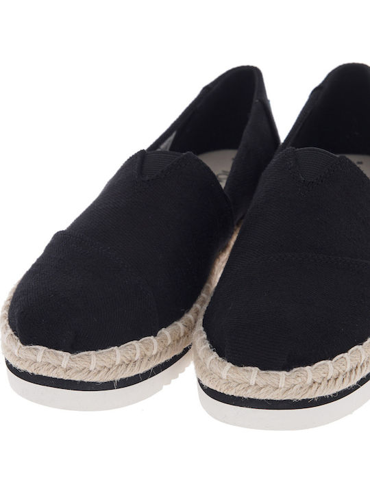 Heavy Twill Women's Fabric Espadrilles Black
