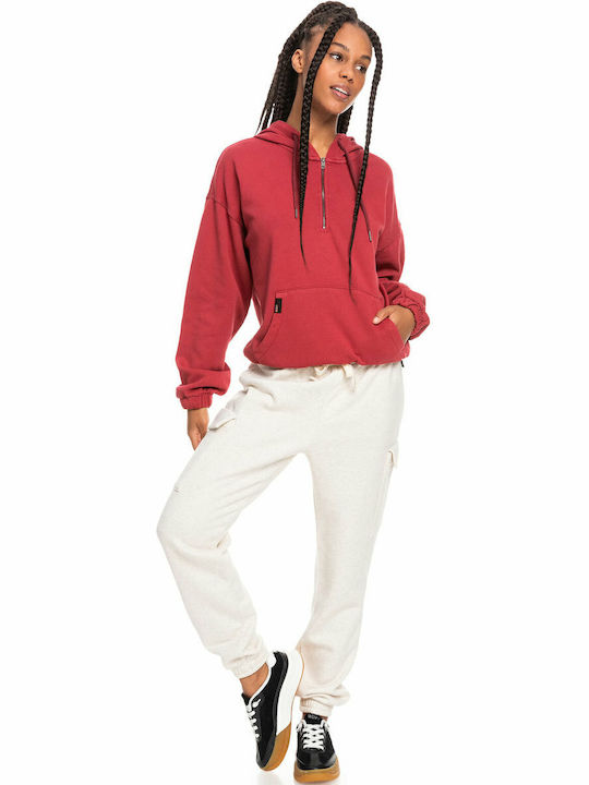 Down The Line Women's Sweatshirt Hooded Red