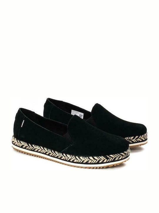 Palma Wrap Women's Suede Espadrilles Black