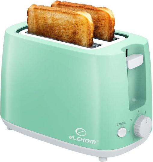 Elekom Toaster 2 Slots 750W Green