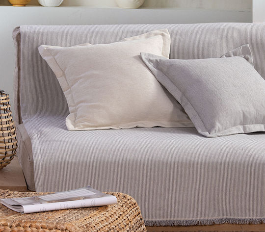 Nef-Nef Homeware Nature 22 Armchair Throw Jacquard 170x180cm Beige