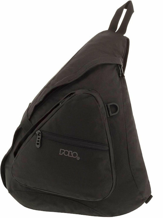 Polo Tricross 20lt School Backpack Junior High-High School With Water Bottle Holder Black 15lt 36 x 21 x 45cm
