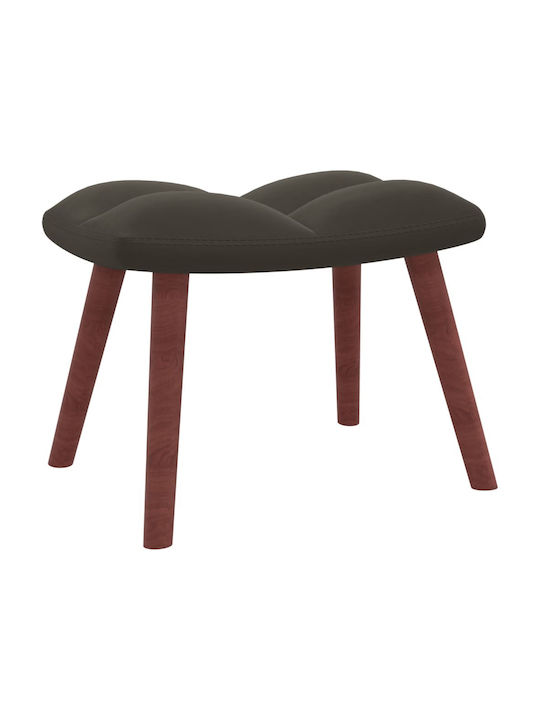 Schaukelstuhl mit Fußhocker Samt Dark Grey 61x78x98cm