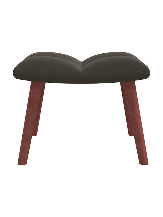 Schaukelstuhl mit Fußhocker Samt Dark Grey 61x78x98cm