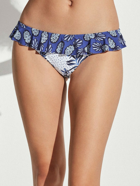 Bikini-Set Blumen Blau
