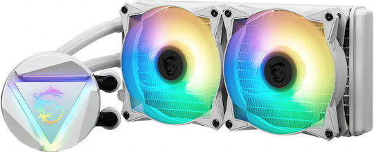 MSI MSI CoreLiquid 240R V2 v2 Water Cooling System AIO CPU with 2 120mm Fans and ARGB Lighting White