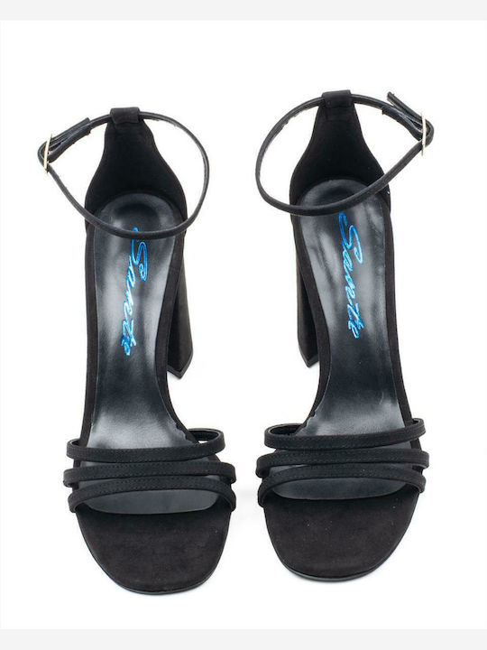 Suede Sandals Black