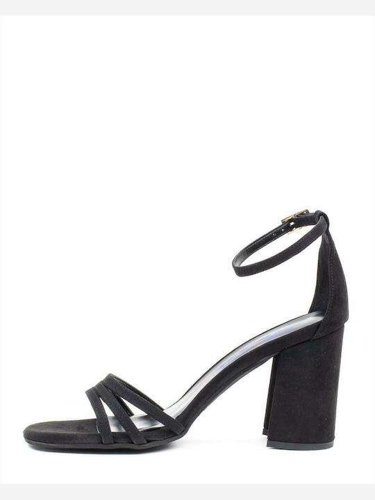 Suede Sandals Black