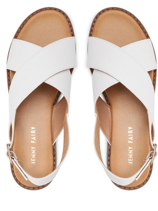 Flache Sandalen für Damen in Weiß Farbe