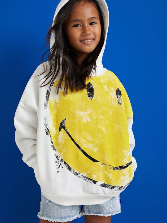 Kinder-Sweatshirt mit Kapuze Weiß Hercules