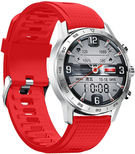 DAS.4 SU20 Smartwatch with Heart Rate Monitor (Red)