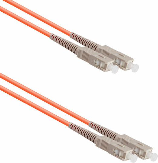 De Tech Fiber Optic Cable SC-SC 5m Orange 1pcs