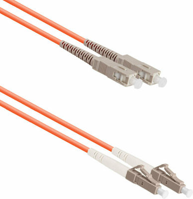 De Tech Fiber Optic Cable LC-SC 5m Orange 1pcs