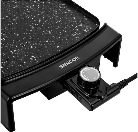 Sencor Tabletop Electric Grill Smooth and Ribbed Plate 2300W with Adjustable Thermostat 44cmx25cmcm