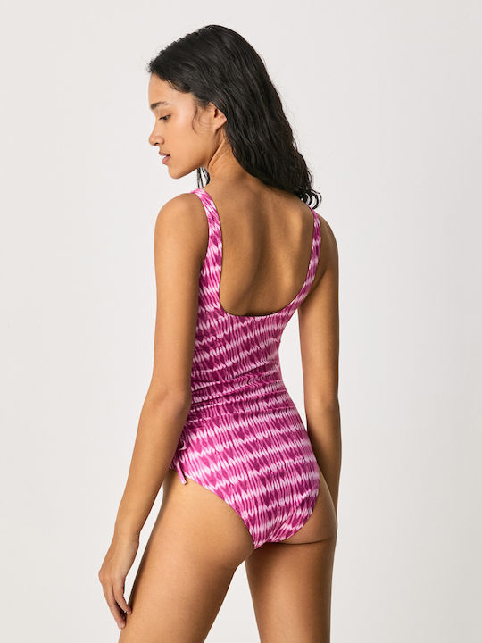 Pepe Jeans Wide Strap Swimsuit Laila Pink