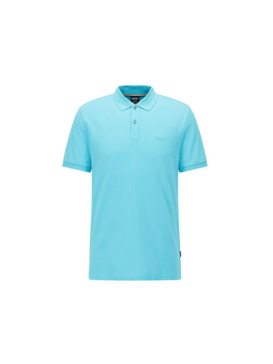 Hugo Boss Polo Short Sleeve Blouse Light Blue