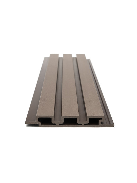 Panouri Decorative 3d Din PVC Cu Filet Dark Brown Cu Baghete Maro 290x17.65x2.5cm