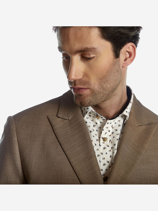 Men's Summer Suit Jacket Regular Fit Beige