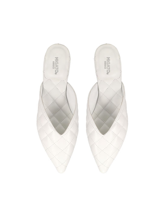Flat Mules σε Λευκό Χρώμα