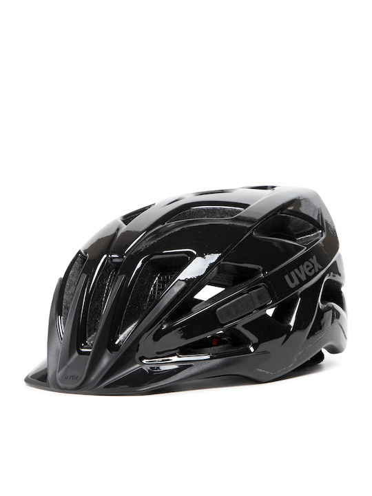 Uvex Active Fahrradhelm Berg / Stadt mit LED Licht Schwarz