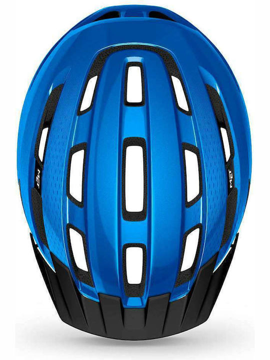 MET Downtown Full Face Bicycle Helmet Mountain Blue
