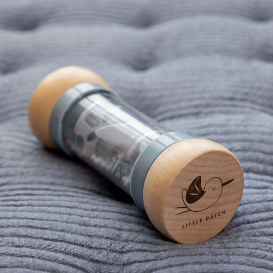Little Dutch Wooden Rattle Sailors Bay for 3++ Months Blue