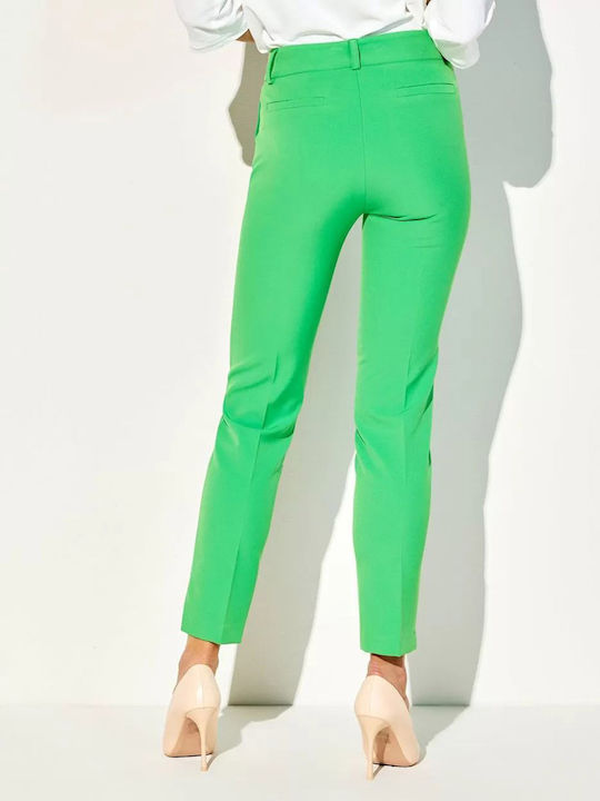 Forel Γυναικείο Υφασμάτινο Παντελόνι σε Slim Εφαρμογή Πράσινο
