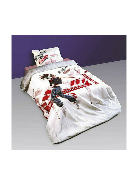 SB Home Sheet Set Single Cotton Hip Hop Red 160x260cm 3pcs