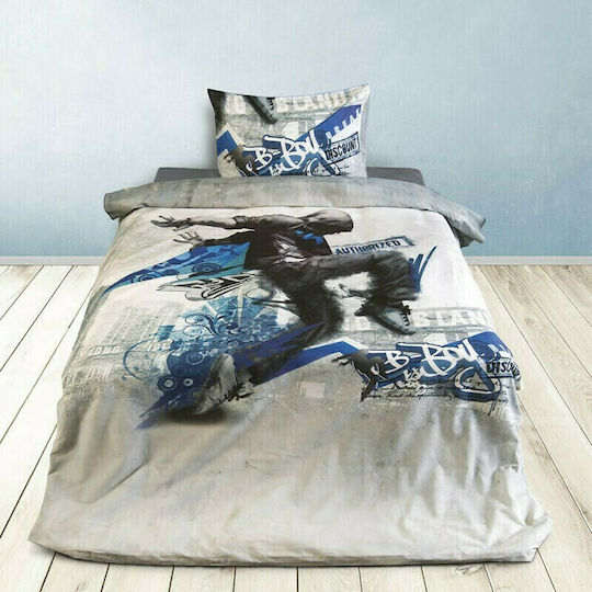 SB Home Bettwäsche-Set Einzel Baumwolle Brake Dance Blau 160x260cm