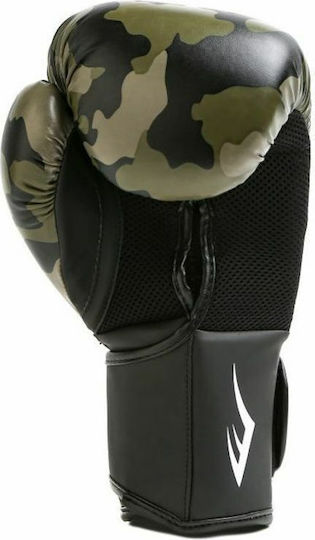 Everlast Spark Γάντια Πυγμαχίας από Συνθετικό Δέρμα για Αγώνα Πράσινα Camo