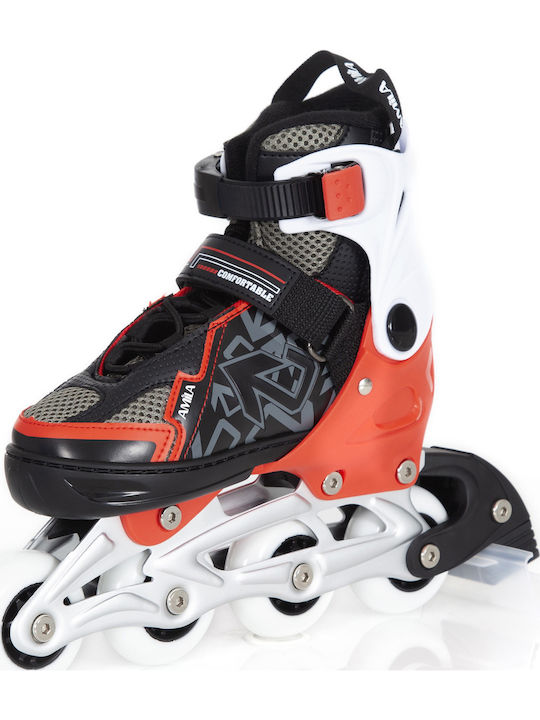 AMILA Inline Αυξομειούμενα Rollers Κόκκινα Παιδικά