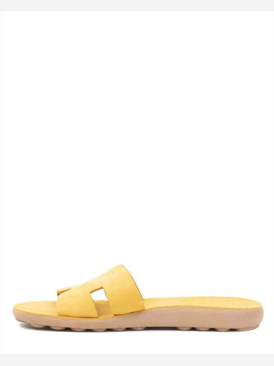 Fantasy Sandals Violeta Damen Flache Sandalen in Gelb Farbe