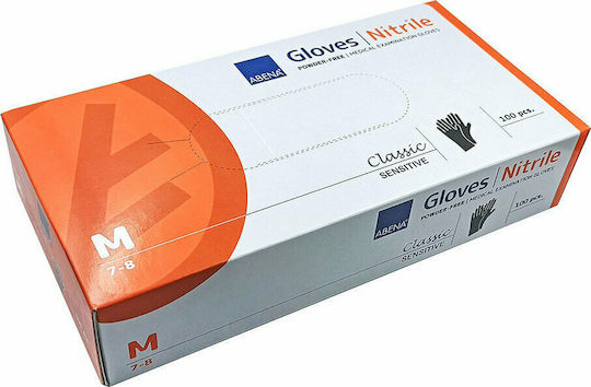 Abena Classic Nitrile Examination Gloves Powder Free Black 100pcs