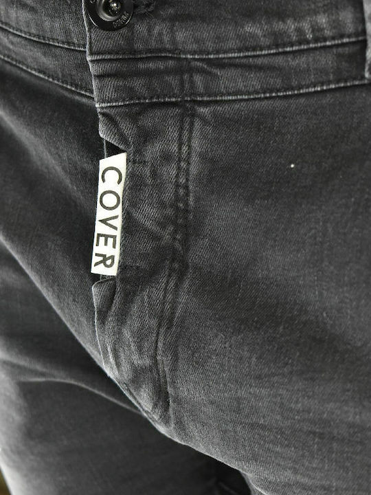Ibiza Men's Jeans Pants Elastic with Regular Fit Black