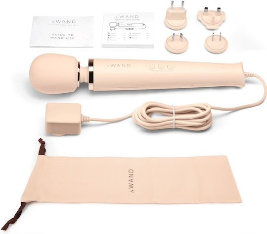 Le Wand Powerful Plug-In Vibrating Massager Vibrator Massage 19.5cm Cream
