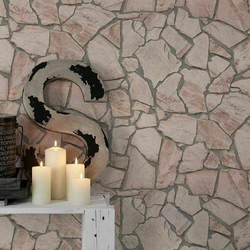 Tapet de Perete 1000x53cm Wood Stone Bej