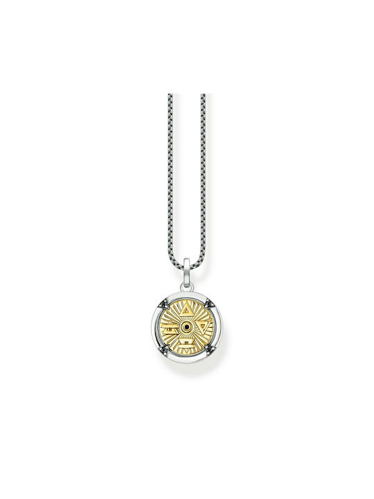 Thomas Sabo Necklace Zodiac Sign from Gold Plated Silver with Zircon