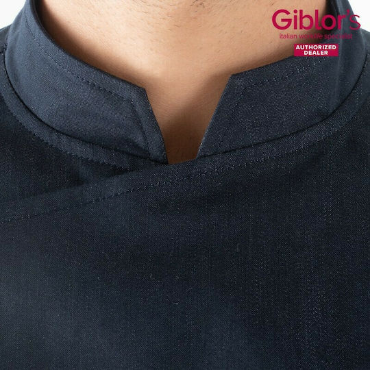 Giblor's Σακάκι Σεφ Ανδρικό Μπλε με Μακρύ Μανίκι